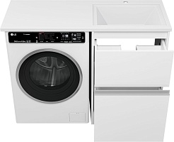 Misty Тумба под раковину Ингрид 60 под стиральную машину белая – фотография-6